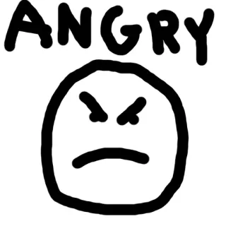 😠 061c3752 ANGRY злой, эмодзи, выражение, лицо, настроение, эмоция, расстроенный telegram sticker