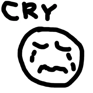😭 2b7d98d0 CRY плакать, грусть, эмоция, слезы, лицо, плачущий telegram sticker