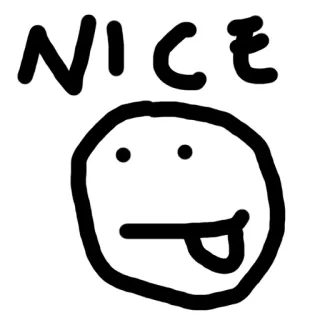 😜 4bdf7202 NICE лицо, выражение, стикеры, мило, рисунок, эмодзи, язык telegram sticker