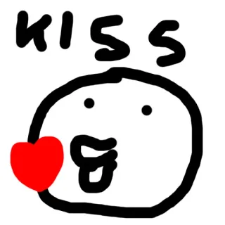 😘 f08fa543 kiss поцелуй, любовь, сердце, лицо, мультфильм, милый telegram sticker