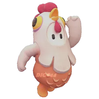 😄 404eeebd Huhn, Fall Guys, Kostüm, Videospiel, Bohne, niedlich, Party, Tier whatsapp sticker