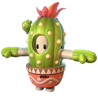 😅 5479f7ed Fall Guys DIGE44 Fall Guys, Kaktus, Charakter, Spiel, Bohne, süß, Pflanze whatsapp sticker