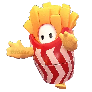 🚶‍♂️ 61664a96 Fall Guys, Pommes, Videospiel, Kostüm, Charakter, Bohne, Essen whatsapp sticker