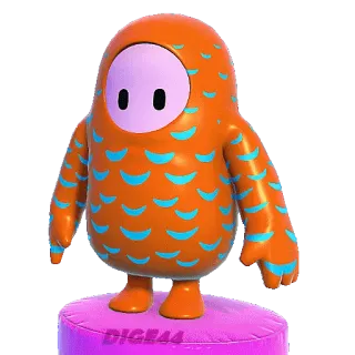 😆 860fa4a9 Fall Guys fall guys, videospiel, charakter, orange, bohne, niedlich whatsapp sticker