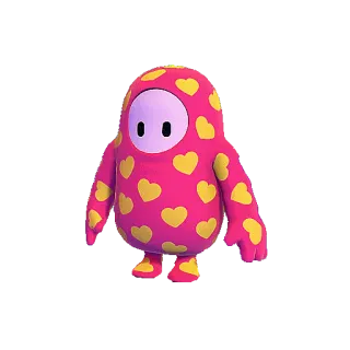 😍 d850575a fall guys, videospiel, charakter, rosa, herzen, bohne, sticker whatsapp sticker