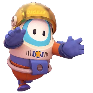 🏃 f61a5e68 fall guys, videospiel, charakter, astronaut, weltraum, lustig whatsapp sticker