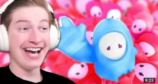 🌟 803e57e0 Fall Guys Fall Guys, game, trò chơi điện tử, streamer, phản ứng, gaming telegram sticker