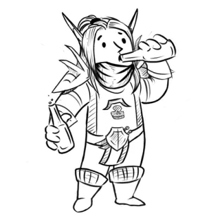 🍻 bc820178 dessin animé, boire, elfe, bière, illustration telegram sticker