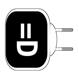 😃 1c028151 pengisi daya, colokan, listrik, daya, elektronik, emoji, smiley telegram sticker