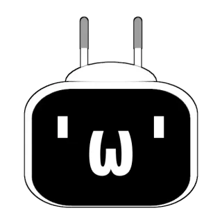 😺 611a0417 kawaii, imut, anime, uwu, charger, robot telegram sticker