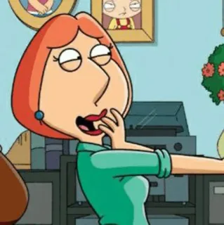 ▪️ 1c10a03d Lois Griffin Family Guy desenho animado, animação, Uma Família da Pesada, Lois Griffin, série de TV, comédia telegram sticker