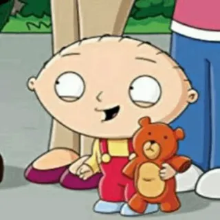 ▪️ d955debd Stewie Griffin Family Guy desenho animado, bebê, ursinho de pelúcia, animação, Stewie, Family Guy telegram sticker