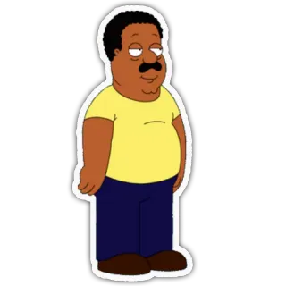 👦 0d714be4 Cleveland Brown Family Guy cleveland brown, family guy, kartun, animasi, komedi whatsapp sticker