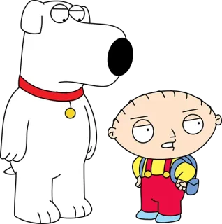 👀 3f94e6dd Brian Griffin Family Guy cane, stewie, cartoni animati, family guy, animato telegram sticker