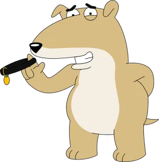😅 c6f12bb2 Brian Griffin Family Guy cane, cartone animato, Family Guy, animale domestico telegram sticker