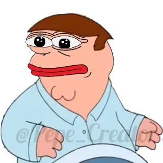 🐸 033e0a64 Pepe the Frog @Pepe_Creation Pepe der Frosch, Meme, Internet-Meme, Cartoon, Traurig, Sticker whatsapp sticker