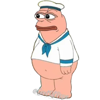 🐸 363f2c93 Pepe the Frog pepe, frosch, meme, matrose, charakter, internet meme whatsapp sticker