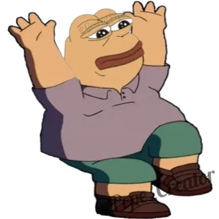 🐸 a3aebcbc Pepe the Frog pepe, frosch, meme, cartoon, figur whatsapp sticker