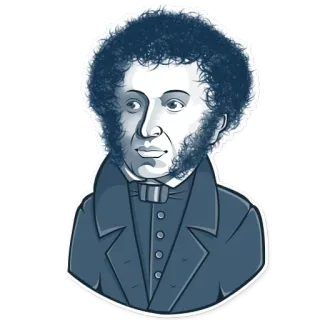 😐 14e027a3 retrato, homem, antigo, figura histórica, desenho animado telegram sticker