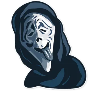 😝 1cffaec8 Ghostface Scream terror, filme, ghostface, máscara, halloween, assustador, scream telegram sticker