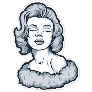 😚 2e4ce4c4 Marilyn Monroe atriz, celebridade, clássico, beleza, icônico, estilo, retro telegram sticker