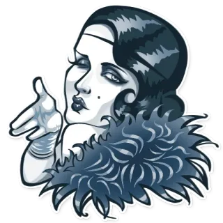 😘 4caf1a13 Melindrosa, Anos 20, Retrô, Vintage, Mulher, Glamour, Hollywood Antigo telegram sticker
