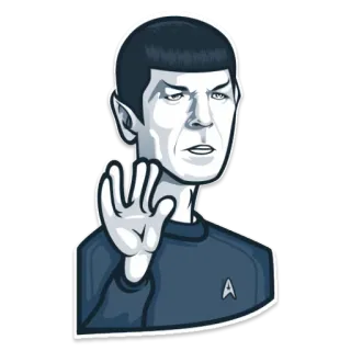 👋 9f0bdd61 Spock Star Trek Spock, Star Trek, Vida longa e próspera, Saudação vulcana, Ficção científica, Série de TV telegram sticker