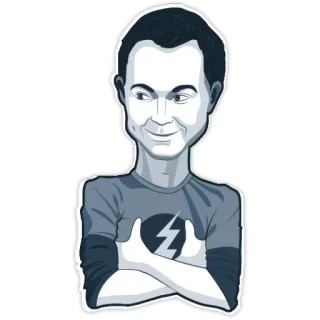 😏 ea6b1a07 Sheldon Cooper The Big Bang Theory sheldon, cooper, the big bang theory, personagem, série de tv, sitcom, desenho animado, física telegram sticker