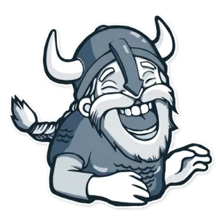 😂 ec9003da viking, capacete, barba, desenho animado, rindo, nórdico, guerreiro telegram sticker