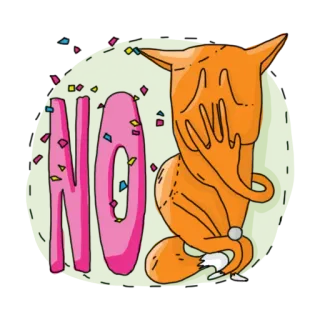 🤦 2b8b7eaa NO 아니오, 거절, 거부, 금지, 부정, 표현, 스티커 telegram sticker