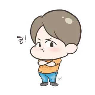 😠 4055910b Cartone animato, Personaggio, Illustrazione, Arrabbiato, Furioso, Carino telegram sticker