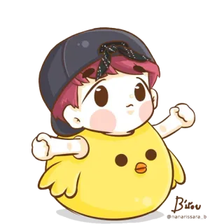 ♥ 614fcec1 Cartone animato, Chibi, Carino, Personaggio, Illustrazione, Mascotte telegram sticker