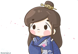 🎎 68150ba7 Cartone animato, Chibi, Abbigliamento tradizionale, Carino, Kawaii telegram sticker