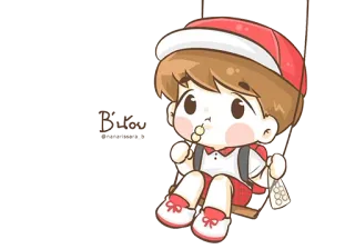 🍡 a563da4a Bitou Cartone animato, Anime, Carino, Bambino, Kawaii, Disegno telegram sticker