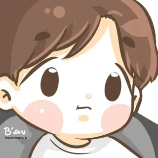 😊 b81e88c4 Cartone animato, Carino, Ritratto, Adesivo, Illustrazione telegram sticker