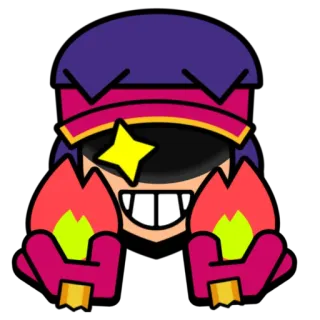 🔥 1e05a821 cartone animato, fuoco, sorriso, Brawl Stars whatsapp sticker