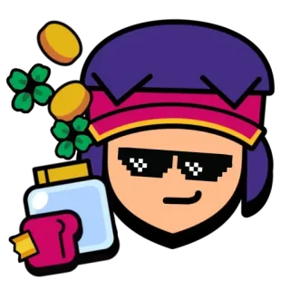 🍿 238c74a1 gioco, gioco per cellulare, monete, occhiali, figo whatsapp sticker