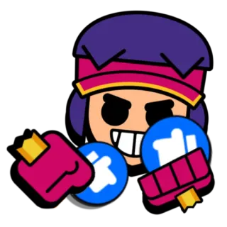 🍿 4a8aa013 pollice in su, Brawl Stars, personaggio, videogioco, mi piace whatsapp sticker