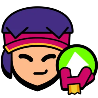 🍿 5822621a Shelly Brawl Stars gioco per cellulare, videogioco, picchiaduro, personaggio whatsapp sticker