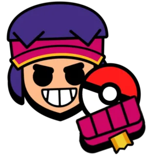 🍿 5b5e02a9 brawl stars, shelly, brawler, gioco, icona whatsapp sticker