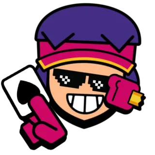 🍿 6229adc0 Shelly Brawl Stars gioco per cellulare, personaggio, gioco, arcade, carte whatsapp sticker