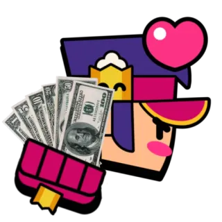 🍿 eeb2e5d7 soldi, cuore, cartone animato, dollari, contanti whatsapp sticker