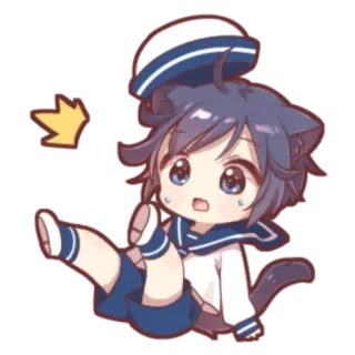 🍓 0a8f31a4 アニメ, 猫耳, ちび, かわいい, 可愛い telegram sticker