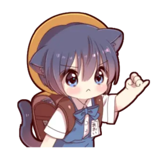 🍓 d817b0ef あおい アニメ, 猫, かわいい, キャラクター telegram sticker
