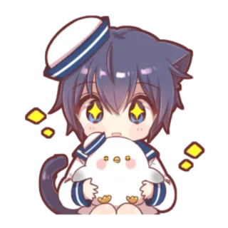 🍓 ff56ef48 アニメ, ちび, 猫, かわいい, 可愛い, マンガ telegram sticker