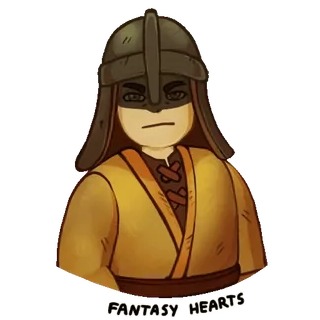 👍 2767ce17 FANTASY HEARTS ファンタジー, 騎士, 戦士, ヘルメット, 鎧 telegram sticker