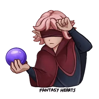 😳 dd9edf98 FANTASY HEARTS ファンタジー, エルフ, 魔法, 目隠し, オーブ telegram sticker