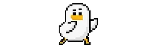 🕺 9a2e0659 kaczka, pixel art, zwierzę, ptak, kreskówka, słodki whatsapp sticker