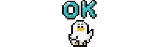👌 ef3fd51d OK pingwin, pixel art, OK, ptak whatsapp sticker