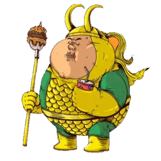 🍔 9178ed7e Loki loki, marvel, burger, lustig, cartoon, charakter telegram sticker